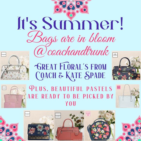 Coach & kate Handbags - BEAUTIFULLY STUNNING Pastels & Bags Are Bloomin' For SP & SU 2024 @coachandtrunk